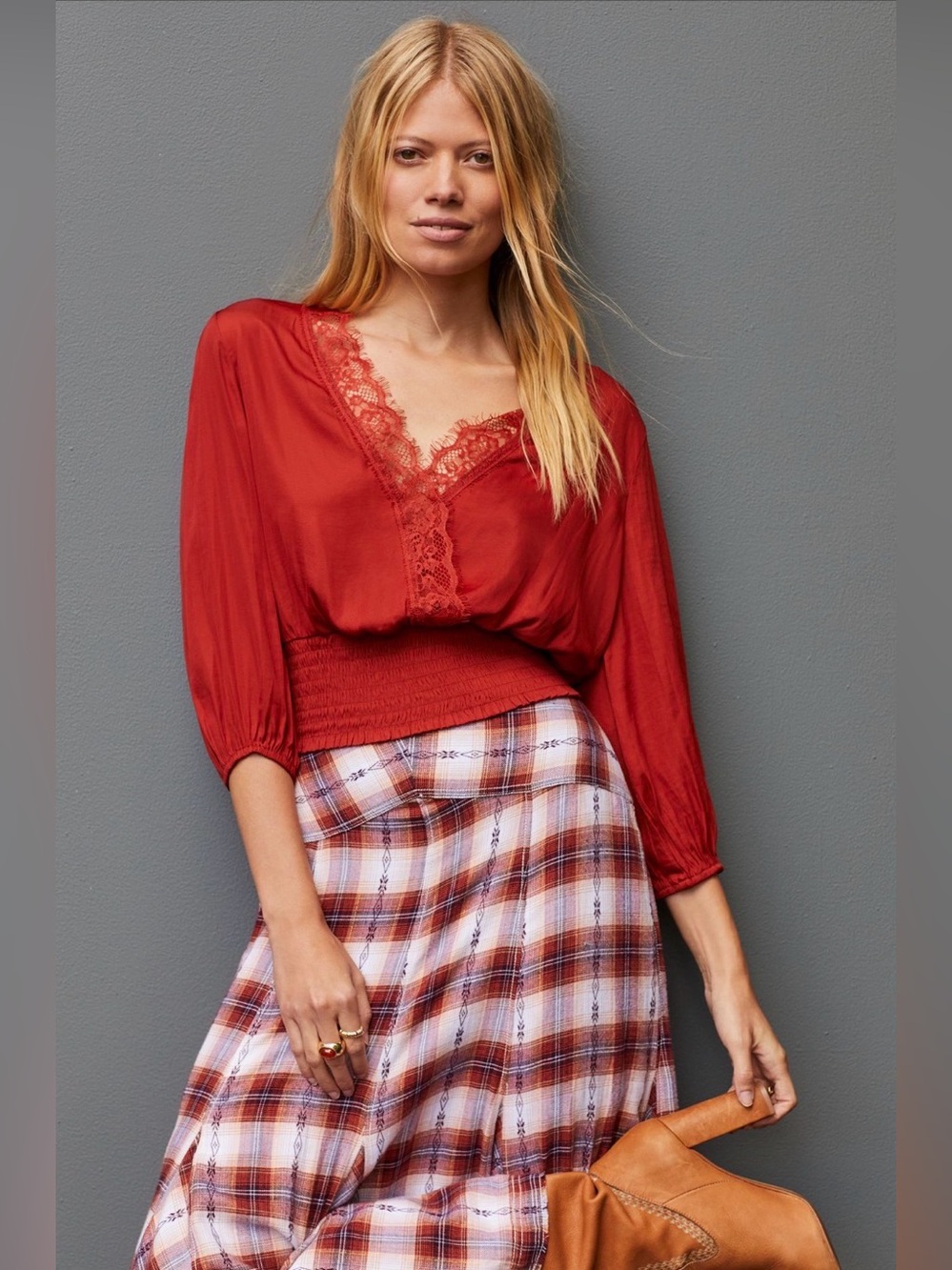 Anthropologie Dolan Top in Burnt Sienna